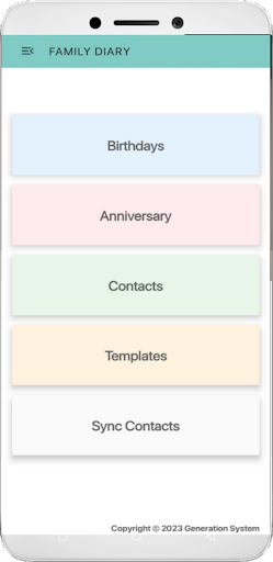 Family Diary Screen 3