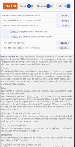 Android application Renta Retraite screenshort
