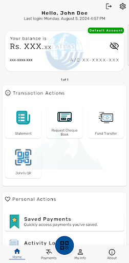 Android application Atlas Smart Banking screenshort