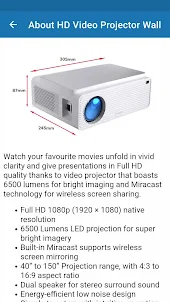 HD Video Projector Wall Guide