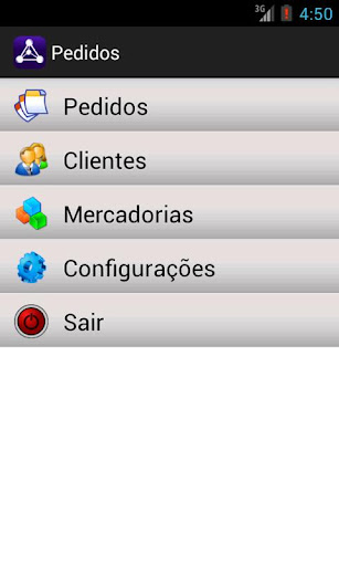 Android application Pedidos de representantes screenshort