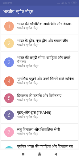 Indian Geography Notes IN HIND Screenshot 2 - AppWisp.com