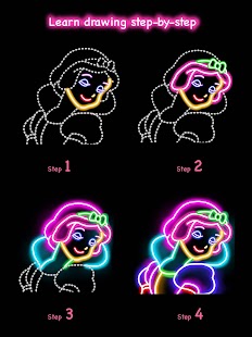Learn To Draw Glow Princess Screenshot