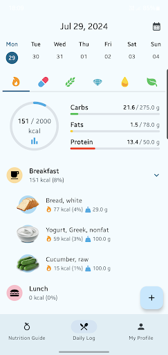 NutriTracker & Calorie Counter Screen 2