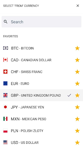 Screenshot of Currency Converter