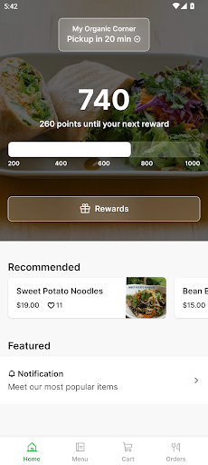 Android application My Organic Corner screenshort