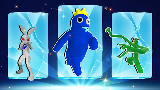 Blue Run And Merge Friends