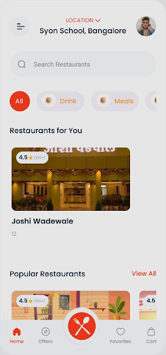 MealPe: Online Food Ordering Screen 2