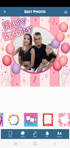 Android application Birthday Photo Frame screenshort
