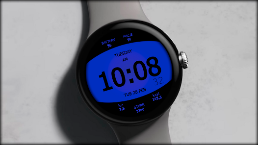 Digital Sport blue Watch face 1.0 APK + Mod (Unlimited money) إلى عن على ذكري المظهر