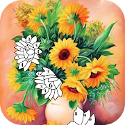  Flower Color by Number Game 