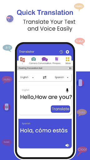 Android application All Languages Translator screenshort