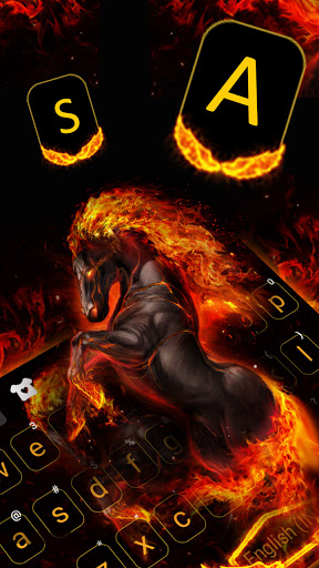 Flaming Horse Keyboard Backgro Screen 2