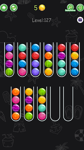 Android application Color Ball Sorting screenshort