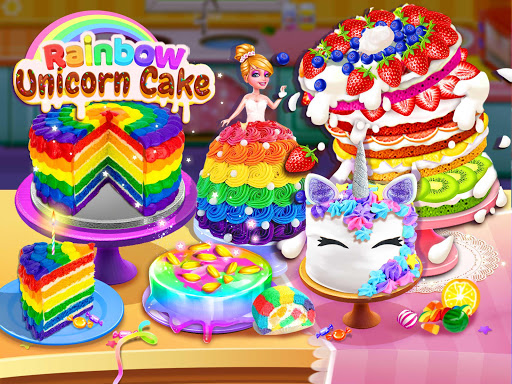 Android application Unicorn Cake Cooking Games screenshort