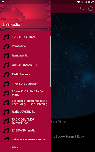 Romantic Music Radio - Ballads Screen 2