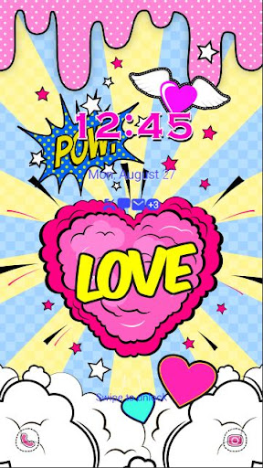 Heart Love Pop Art - Wallpaper Screen 2