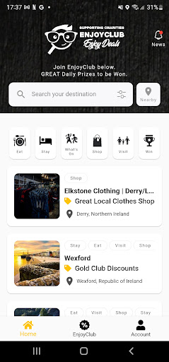 Android application EnjoyClub screenshort