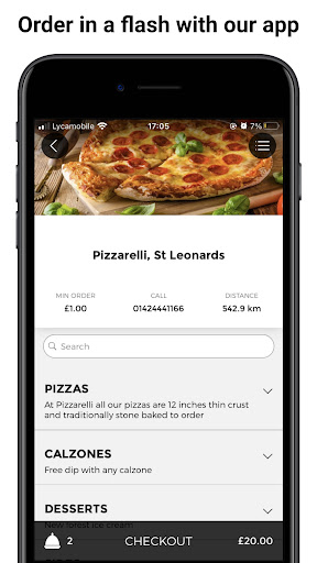 Android application Pizzarelli, UK screenshort