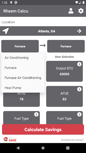 Rheem Calcu Save Screen 2