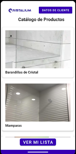 Android application Cristalium: Cristales a medida screenshort