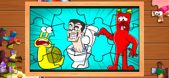 Toilet Monster Coloring Puzzle