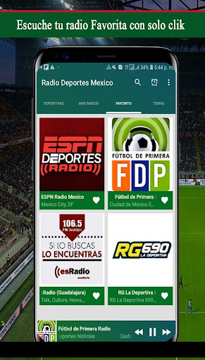 Android application Radio Deportes Mexico screenshort