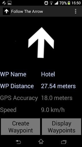 Android application Arrow GPS Navigation Waypoints screenshort