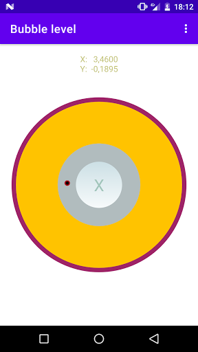 Android application Bubble level instant screenshort