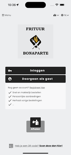 Android application Frituur Bonaparte screenshort