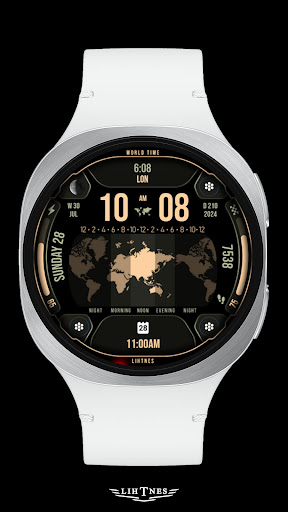 World Time Zone Watch Face 051 screenshot 1