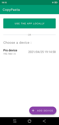 Android application CopyPasta screenshort