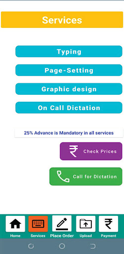 Ak Typing Services Screen 2