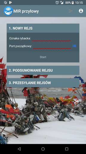 Android application MIR przyłowy screenshort
