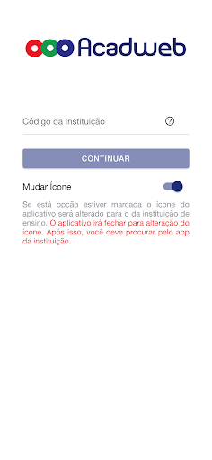 Android application Acadweb screenshort