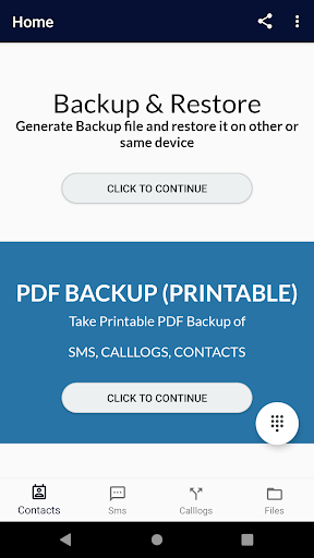 Screenshot of Super SMS Backup & Restore
