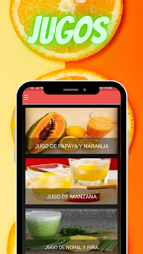Android application Jugos para bajar de peso screenshort