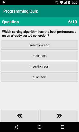 Programming Quiz LITE Screen 3