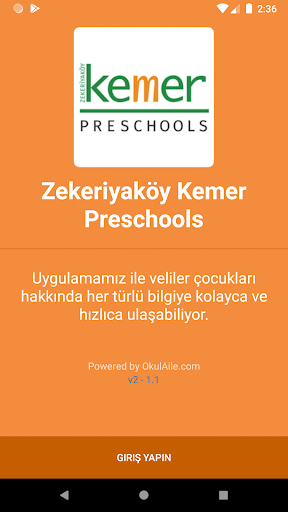 Android application Zekeriyaköy Kemer Preschools screenshort