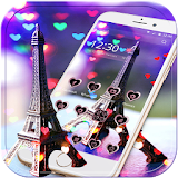 Paris tower Theme Neon City icon