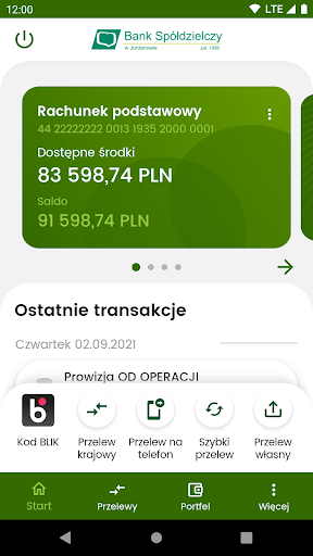 Android application BS Jordanów MobileNet screenshort