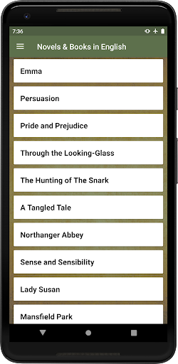 Novels & Books in English Screen 2