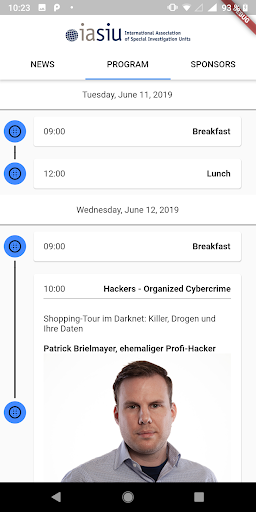 Android application IASIU Europe Seminar screenshort