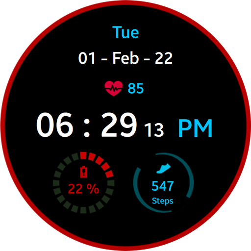 Blue Ring Watch Face Screen 3