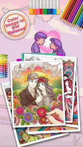 Love Couple Coloring Book