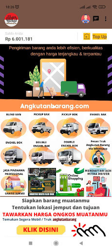 Android application Angkutan Barang - Logistik screenshort