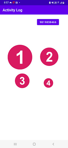 Android application Activity Log screenshort