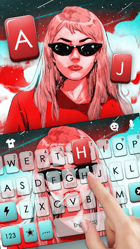 Cyberpunk Girl Keyboard Backgr Screen 2