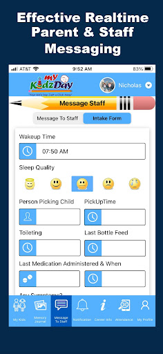 myKidzDay Parent Childcare app Screen 3