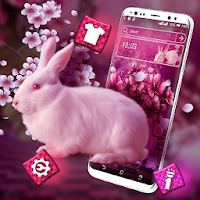 Pink Bunny Launcher Theme